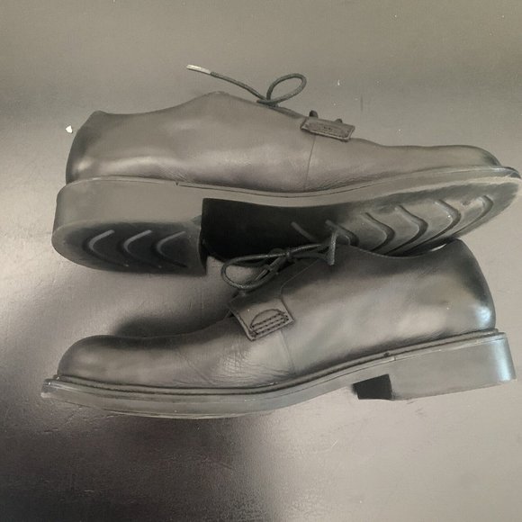 C2 by Calibrate Black leather dress shoes • 5M boys lace up Non-Slip Rubber Sole - Picture 7 of 8